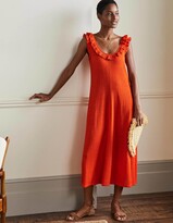 Thumbnail for your product : Boden Frill Neck Knitted Midi Dress