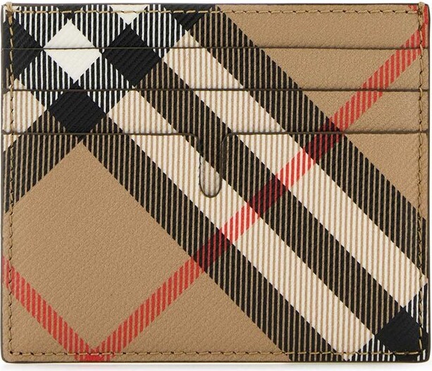 Burberry Checked Open Top Cardholder