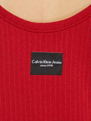 Calvin Klein Douce Ribbed Sleeveless Dress