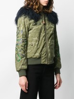 Thumbnail for your product : Mr & Mrs Italy Fur Trimmed Hood Bomber Jacket