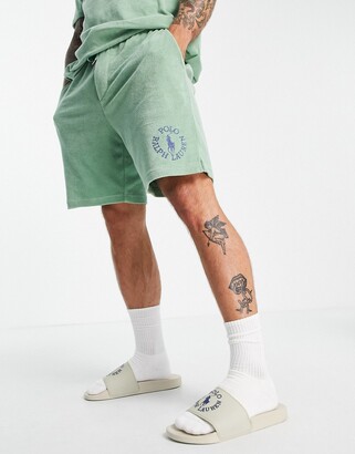 Polo Ralph Lauren x ASOS Exclusive collab terrycloth shorts in green with  small circle logo - ShopStyle