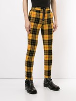 Thumbnail for your product : Yang Li Check Pattern Skinny Trousers