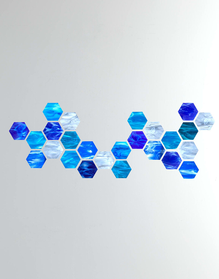 Karo Studios Water Hexagonal Glass Wall Sculpture ShopStyle Decor
