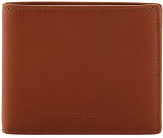 Giorgio Armani Smooth Calfskin Bi-Fold Wallet, Brown