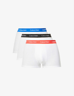 Calvin Klein Low-rise stretch-cotton trunks pack of three