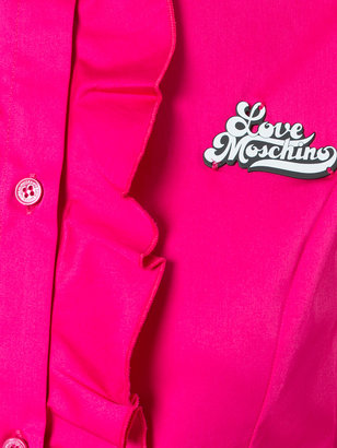 Love Moschino ruffle placket blouse