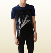 Thumbnail for your product : Gucci Cotton Jersey T-Shirt With Floral Print