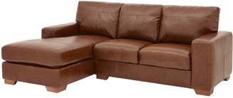 Very Huntington 3-Seater Left-Hand Italian Leather Chaise Sofa