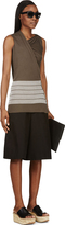 Thumbnail for your product : Rick Owens Lilies Clay Grey Draped Asymmetric Tank Top