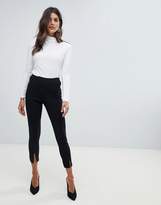 Thumbnail for your product : ASOS Design High Drape Neck Top with Button Detail