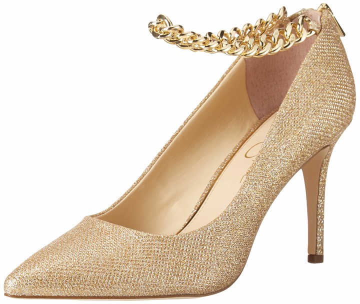 jessica simpson gold pumps