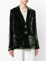 Thumbnail for your product : Luisa Cerano velvet look blazer