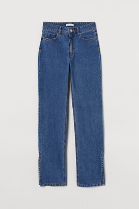 H&M Straight High Split Jeans