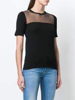 Thumbnail for your product : Dondup sheer panel T-shirt