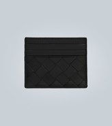Thumbnail for your product : Bottega Veneta Leather cardholder with weave motif
