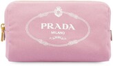 Thumbnail for your product : Prada Logo Print Cosmetic Pouch