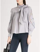 See By Chloe Lace-detail cotton top 