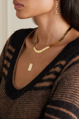Loren Stewart + Net Sustain Herringbone Xl Recycled Gold Vermeil Necklace - One size