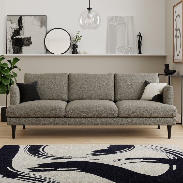 Dunelm Reuben Tonal Boucle 3 Seater Sofa Brown ShopStyle