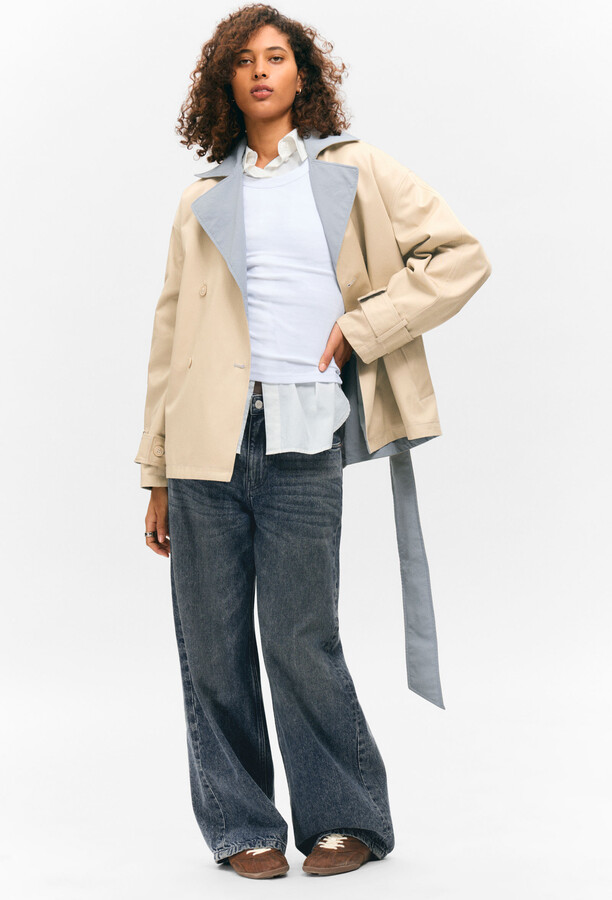 Monki Nimra boucle check coat in multi MULTI ShopStyle