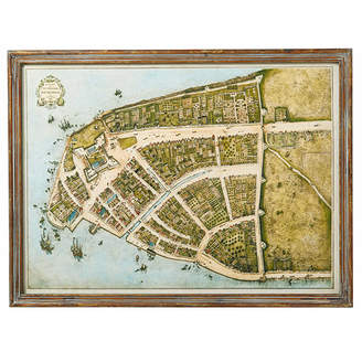 OKA Early New Amsterdam Map Framed Print