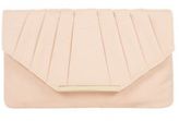 Thumbnail for your product : New Look Shell Pink Pleat Clutch