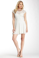Thumbnail for your product : Mimichica Mimi Chica Cap Sleeve Fit & Flare Crochet Dress