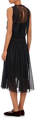 Giada Forte Women's Lace-Inset Cotton-Silk Maxi Dress