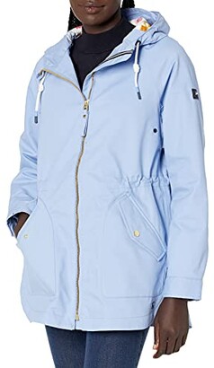 powder blue raincoat