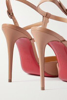 Thumbnail for your product : Christian Louboutin Jenlove 100 Leather Slingback Pumps - Neutrals