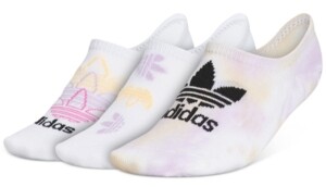 adidas Women's Originals 3-Pack Printed No-Show Socks
