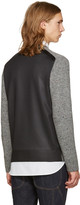 Thumbnail for your product : Junya Watanabe Gray & Black Shetland Tweed Sweater