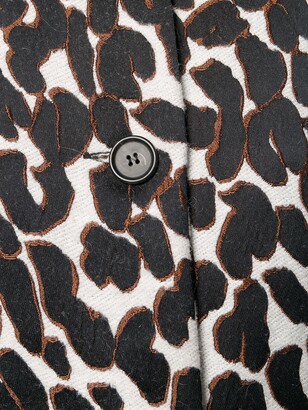 La DoubleJ Boxy Leopard Print Coat