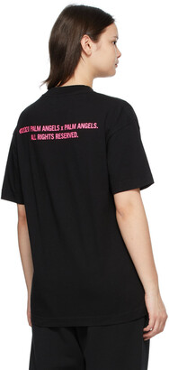 Palm Angels Black & Pink Palm T-Shirt