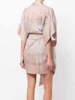 Thumbnail for your product : Carine Gilson Floral-Print Sheer Kimono