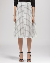Thumbnail for your product : Whistles Skirt - Ellie Grid Print Pleated