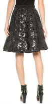 Thumbnail for your product : Kokon To Zai Embroidery Patchwork Pleated Skirt