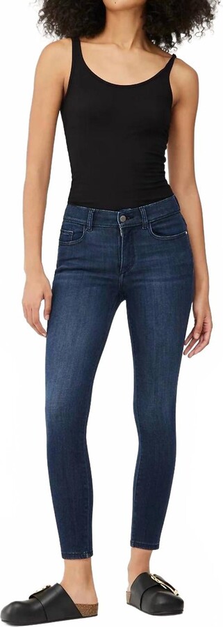 DL1961 - Women's Farrow Skinny High Rise Instasculpt Ankle Jeans In Dark Indigo