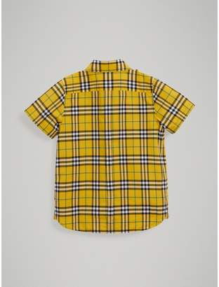 Burberry Short-sleeve Check Cotton Shirt