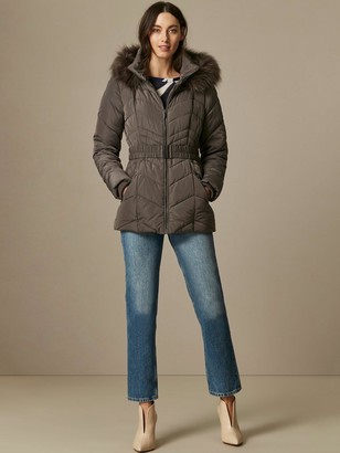 wallis mink padded coat