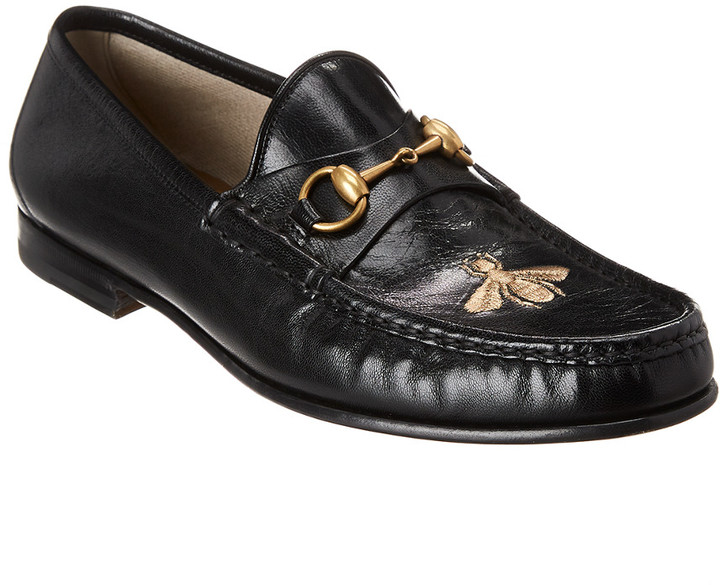 Gucci Bee Leather Loafer - ShopStyle