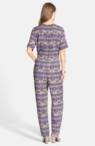 Thumbnail for your product : Liberty Love Print Short Sleeve Jumpsuit (Juniors)