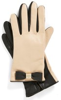 Thumbnail for your product : Kate Spade Logo Bow Leather Gloves