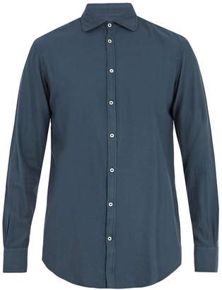 Massimo Alba Cotton and cashmere-blend shirt