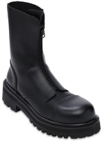 Thumbnail for your product : Vetements Zip-up Police Leather Ankle Boots