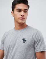 Thumbnail for your product : Abercrombie & Fitch Slim Fit T-Shirt Exploded Icon Crew Neck in Gray Marl