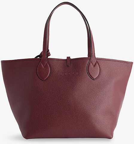 Gucci Womens Rosso Ancor/B.Ebony Totissima Large Leather Tote Bag
