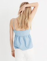 Thumbnail for your product : Madewell Chambray Tie-Front Keyhole Cami Top