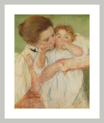 Red Barrel Studio Mother and Child by Mary Cassatt -Framed Giclee Print
