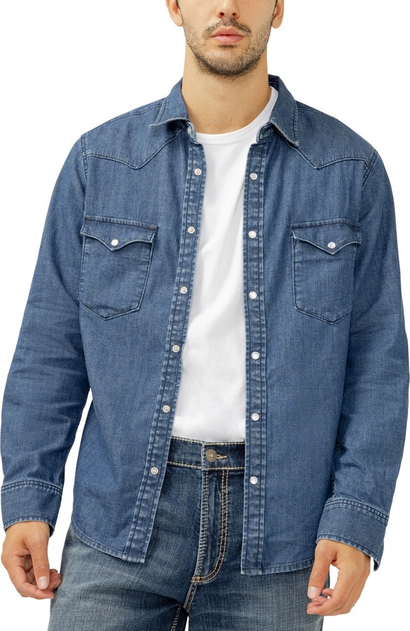 Silver Jeans Co. Men's Denim Western Shirt